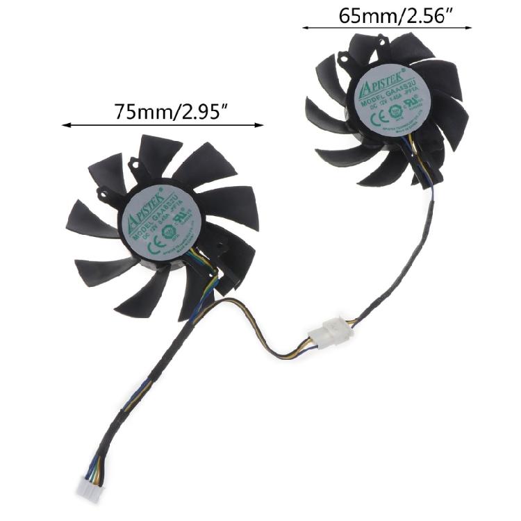 1/2 шт. 12 В CF8015H12S Охлаждение видеокарты VGA вентилятор для ZOTAC GAMING GTX 1660