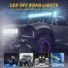 12V Waterproof Led Work Light Bar Square Spotlight 48W Work Light Headlight for SUV Truck Off Road Night Driving Light