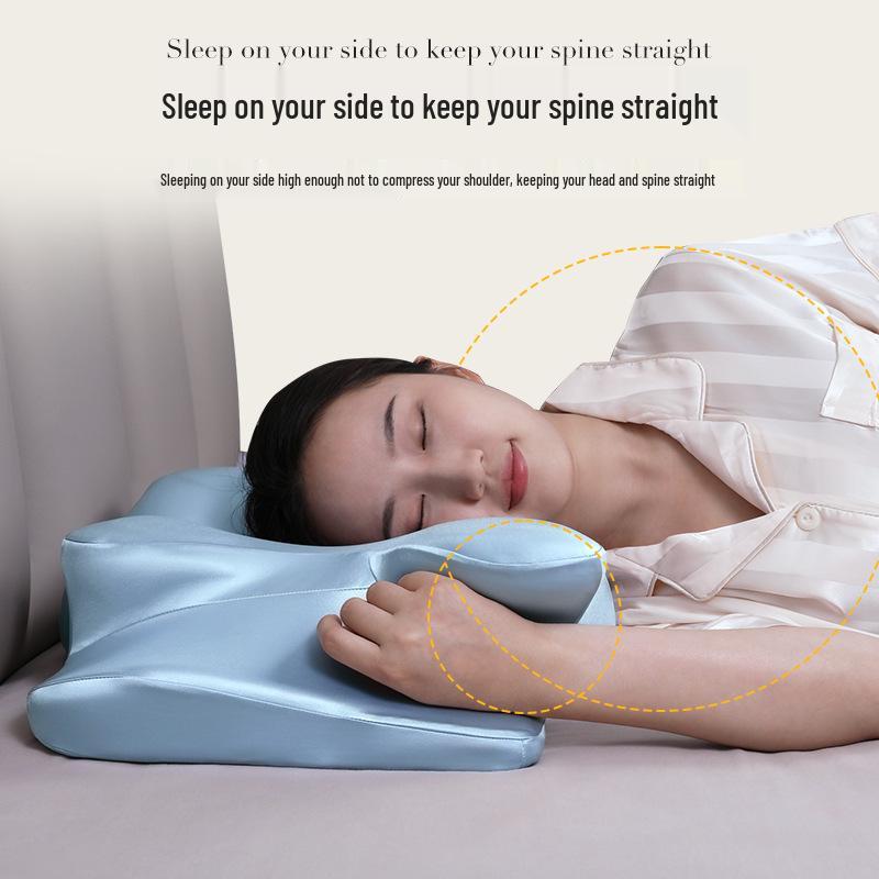 Подушка из пены с эффектом памяти «Бабочка»: Поддержка шейного отдела позвоночника и защита шеи от нулевого давления для улучшения сна