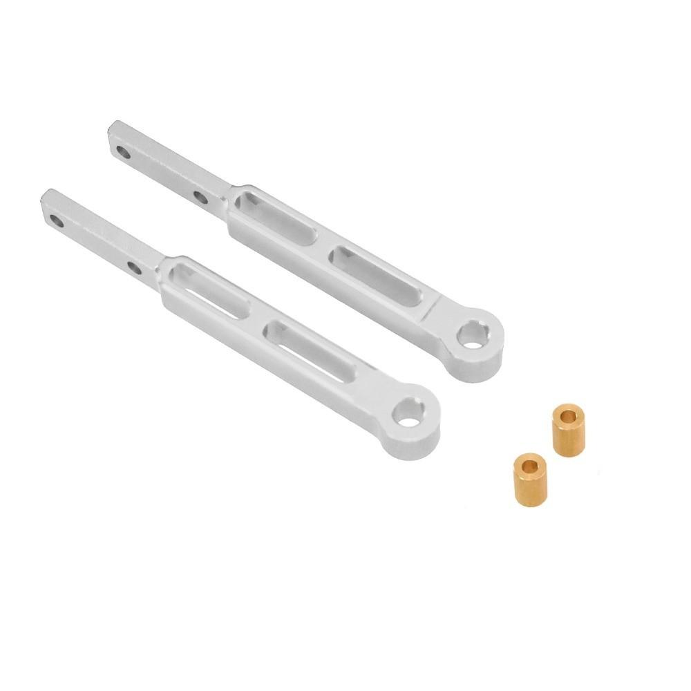 6pcs Black Red Silver Leaf Spring Modified Rod Metal Fixing Plate Kit RC Accessories