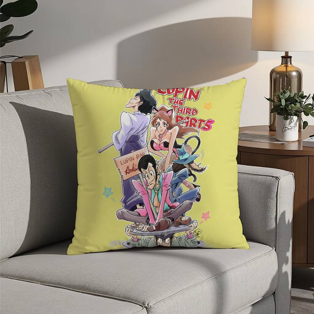 A-Arsene Lupin The Third Pillow Case Sofa Decorative Home Double-sided Printing Short Plush Cushion Pillow Cover Holiday Gift