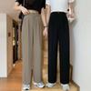 Khaki Wide Leg Pants Women High Waisted Draped Spring and Autumn Summer Straight Casual Suit Pants