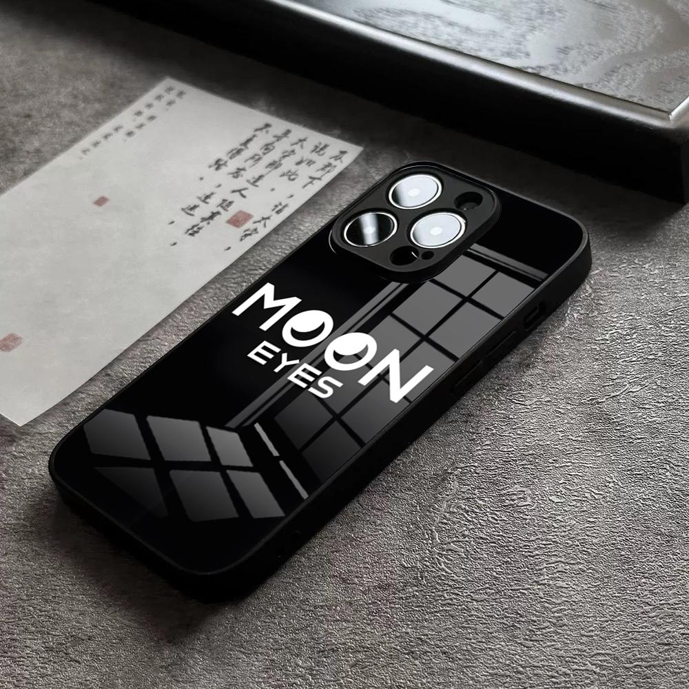 Чехол для телефона «Глаза Луны» для iPhone 16 Pro Max 15 Plus 14 Pro 12 11 13 Mini X XR XS Max 8 7 Plus SE Стеклянная крышка