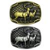 Western Style Cowboy Elk Shape Belt Buckle Metal Gold/Silver Color Rock Belt Link Buckle Unisex Belt Buckle DIY Supplies