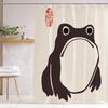 Indifferent Frog Shower Curtain Ink Cute Funny Asian Style Traditional Waterproof Fabric Shower Curtain Cool Bathroom