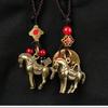 2026 Year Of Chinese Zodiac Horse Lucky Pendant Keychain Copper Feng Shui Wealth Key Ring Women Men Bag Charm Jewelry Gift