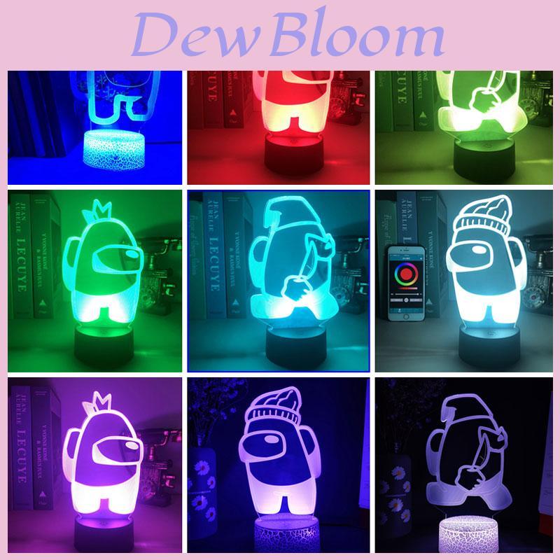 Light Night Impostor Among Us 3d Illusion Led Bedside Lamp Xmas Gift Decor Home