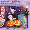 Magnetic Jigsaw Puzzles Portable Book Christmas/Halloween Sticker Book Montessori DIY Creative Holiday Themed Party Gift for Kid
