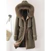 Women's Winter 2025 Parka: New Style, Down Cotton, Plus Size, Thick Liner, Detachable Cotton-Padded Jacket