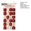 Advent Calendar with Pockets Merry Christmas 24 Numbered Pockets, Days Festive Decoration Bag Xmas Countdown Hanging Bag, Fabric Wall for Holiday