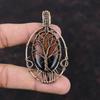Tree Of Life Mahogany Obsidian Pendant Copper Wire Wrapped Pendant Gemstone Pendant Copper Wire Wrap Jewelry Handmade Pendant Gift For Her