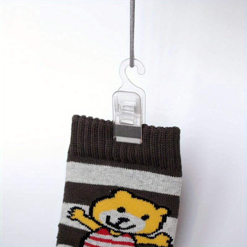 10PCS Transparent Plastic Hook Clip Portable Travel Mini Clothespin Socks Towel Clip