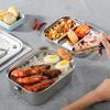 304 Stainless Steel Camping Lunch Box Compartmental Food Storage Box Dinnerware Picnic Box School