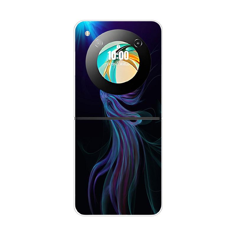 Чехол для ZTE Nubia Flip NX724J Модный Расписной Прозрачный Жесткий ПК Складной Для ZTE Libero Flip 5G A304ZT Прозрачная Крышка Телефона Funda