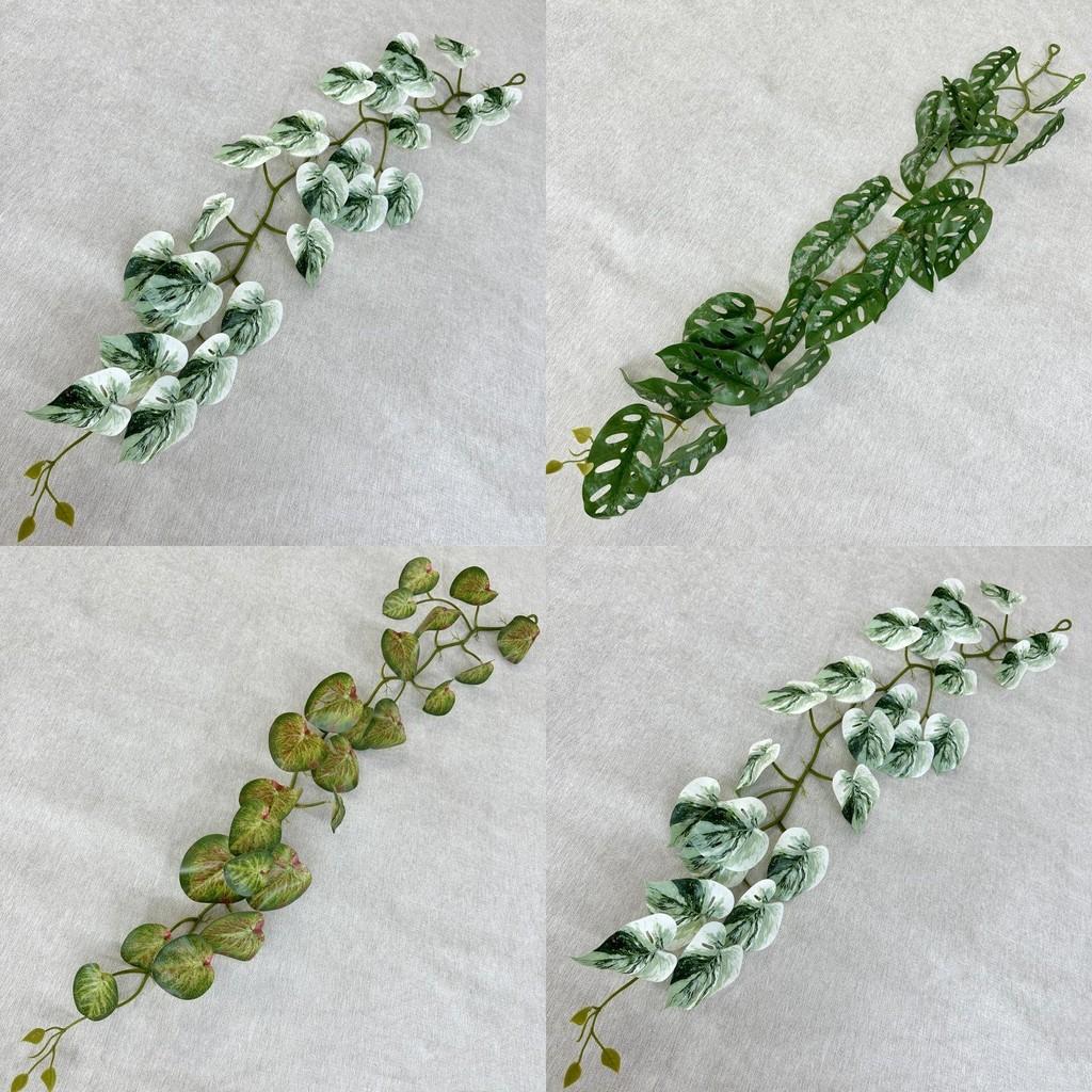 Artificial Green Plant Wall Decor With Silk Screen Printing For Home And Photography Use