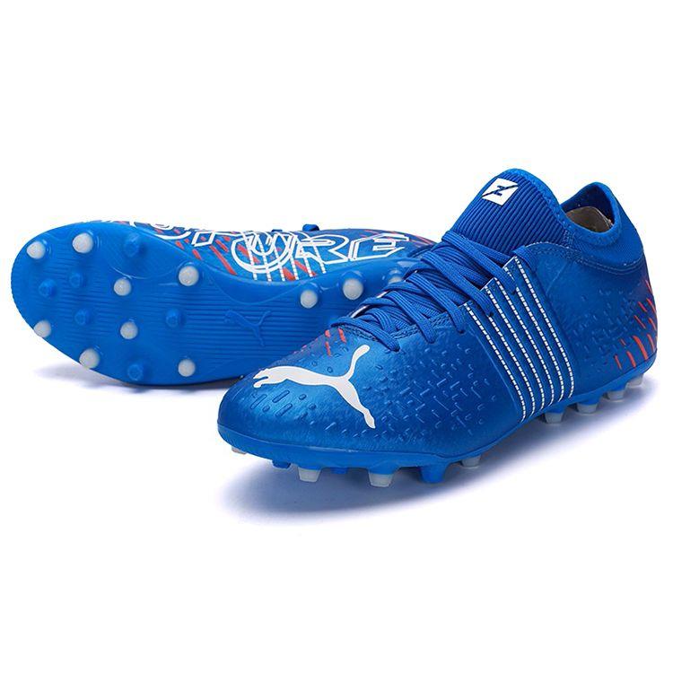 Puma Future Z 4.2 Round Toe Lace-Up MG (Rubber Short Studs) Artificial Turf Fabric Fitting Soccer Shoes Men Soccer Shoes Blue 106495-01