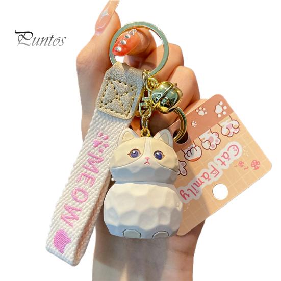 Милый смоляный брелок с котом и колокольчиком, 3D кукла, ремешок с буквами, подарок для женщин и девочек, мультяшное животное, котенок, автомобильный брелок, подвеска, украшение для рюкзака