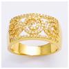 Gold Plated Ring 'Goddess' White Gold - 10 Mm