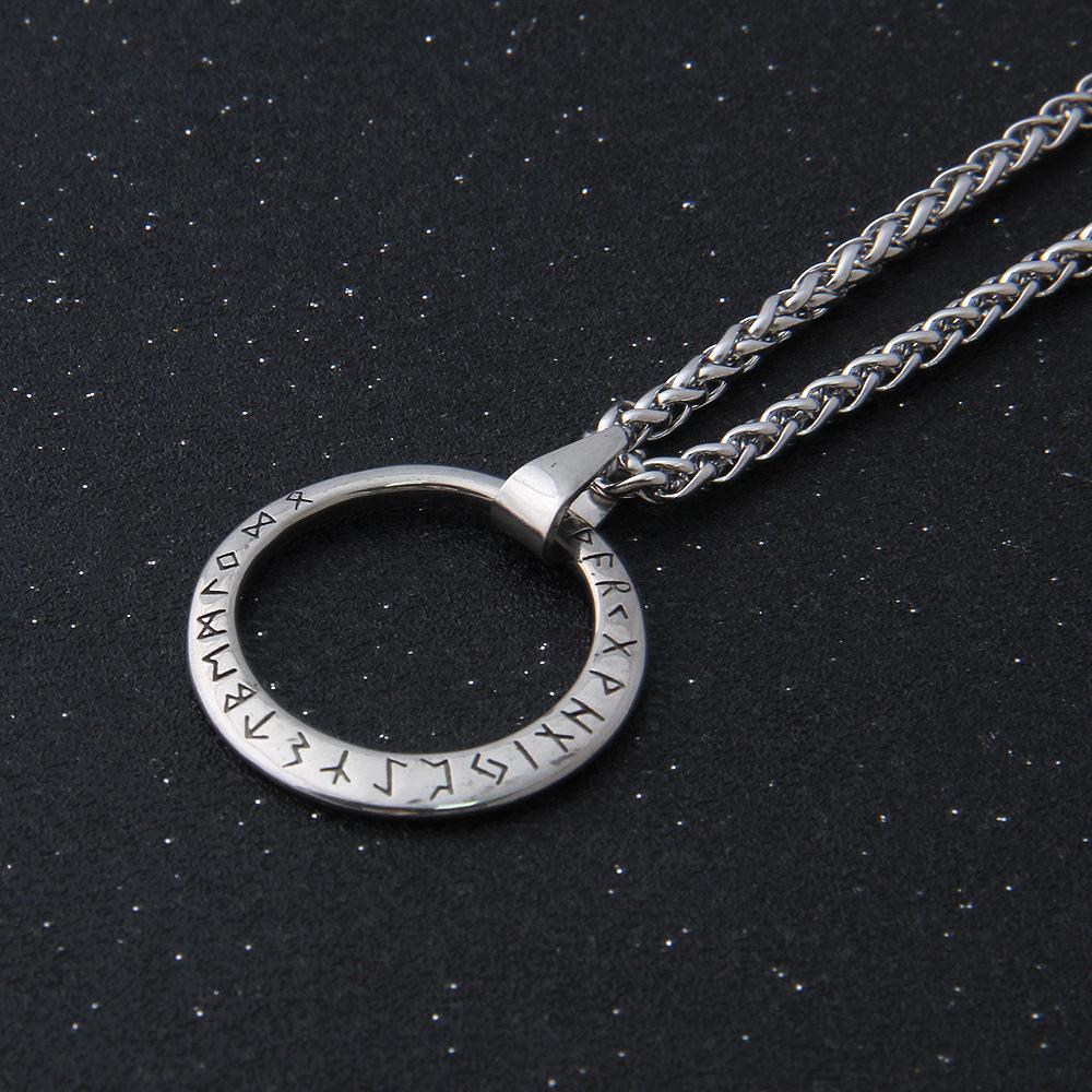 Подвеска из нержавеющей стали с цепочкой 60 см, винтажное мужское ожерелье-амулет в стиле скандинавской мифологии