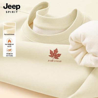 Мужской свитшот JEEP SPIRIT с флисовой подкладкой и круглым вырезом
