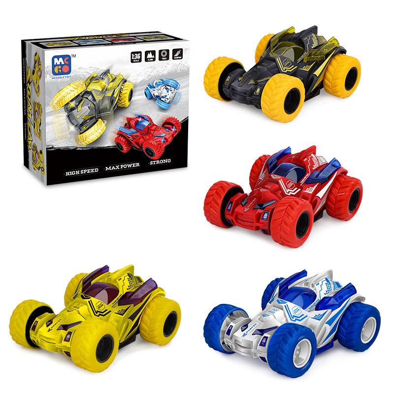 Вращение на 360°, откат, трюковый автомобиль, инерционная игрушка для бездорожья, с приводом от трения, флип-машина, игрушка для детей, подарки на день рождения