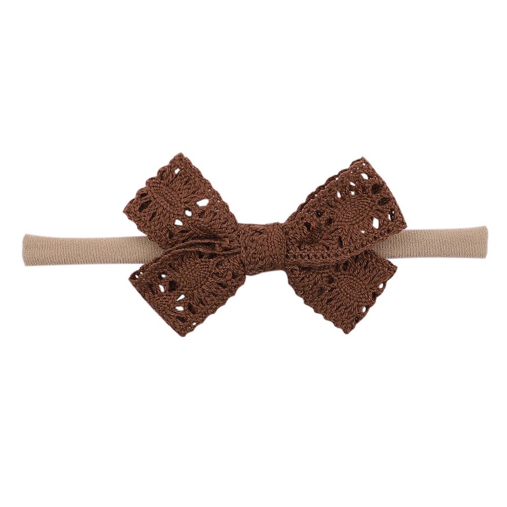 Bow Newborn Elastic Headwear Nylon Bowknot Lace Bow Headbands Hairbands Baby Headband Hair Band