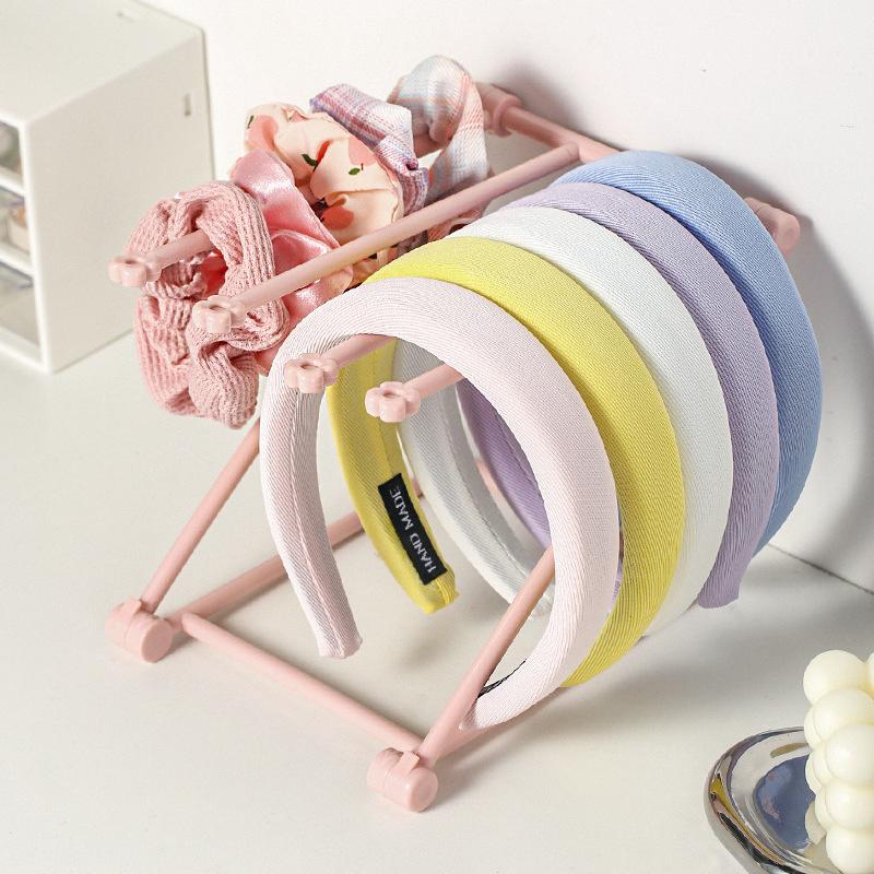 Vertical Foldable Headband Storage Rack Desktop Hair Band Hair Tie Organizer Drill-free Countertop Water Cup Rack