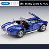 WELLY 1/24 1965 Shelby Cobra 427 S/C Сплав Классический Спортивный Автомобиль Модель Литые Металлические Ретро Автомобили Транспортные Средства Модель Симуляция Детский Подарок