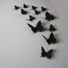 3D12pcs Butterfly Mirror Wall Sticker Self-adhesive Decal DIY Art Party Wedding Decoration Kids Room Home Decor Crystal Sticker