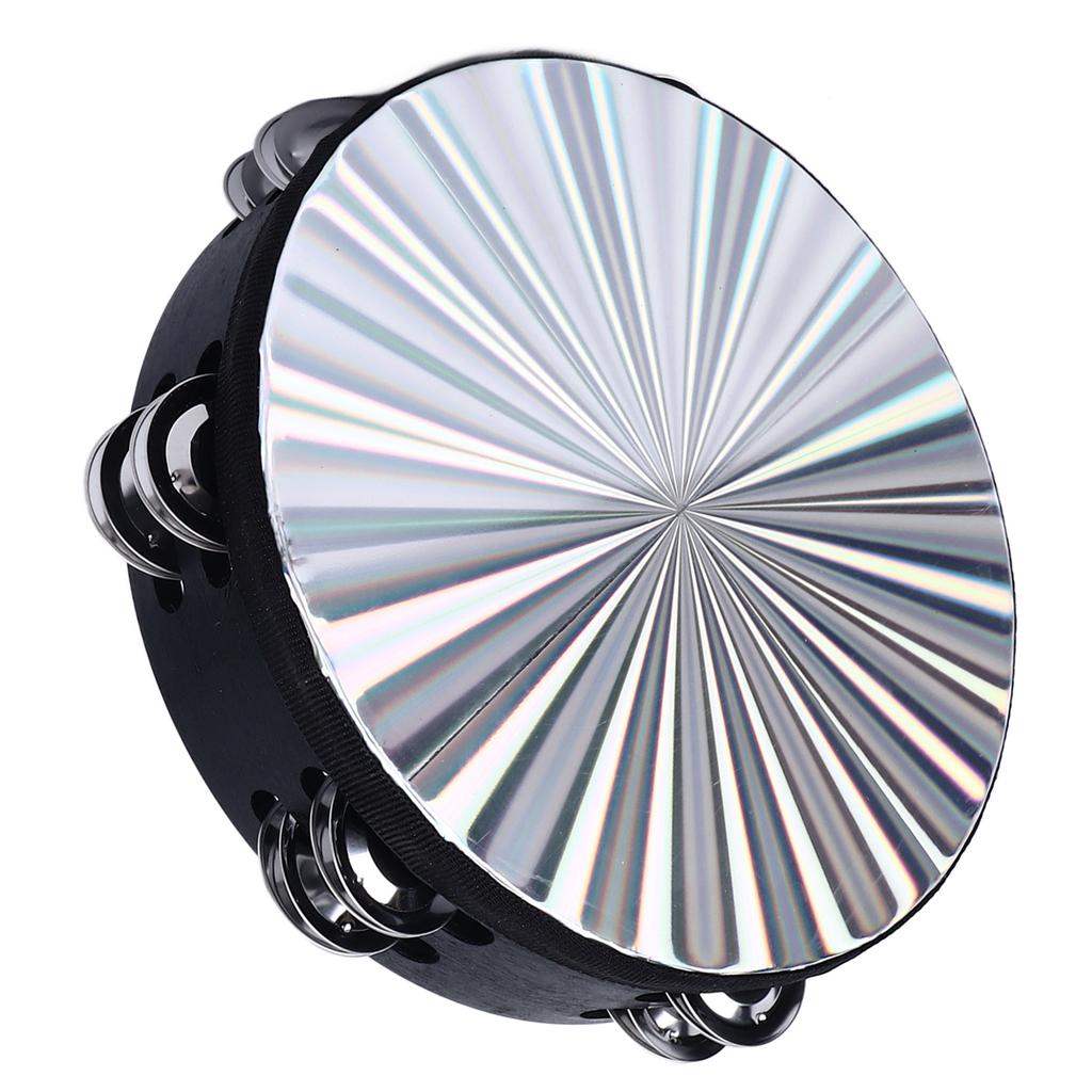 Tambourine Double Row 8in Percussion Jingles Hand Instrument for Party Performance