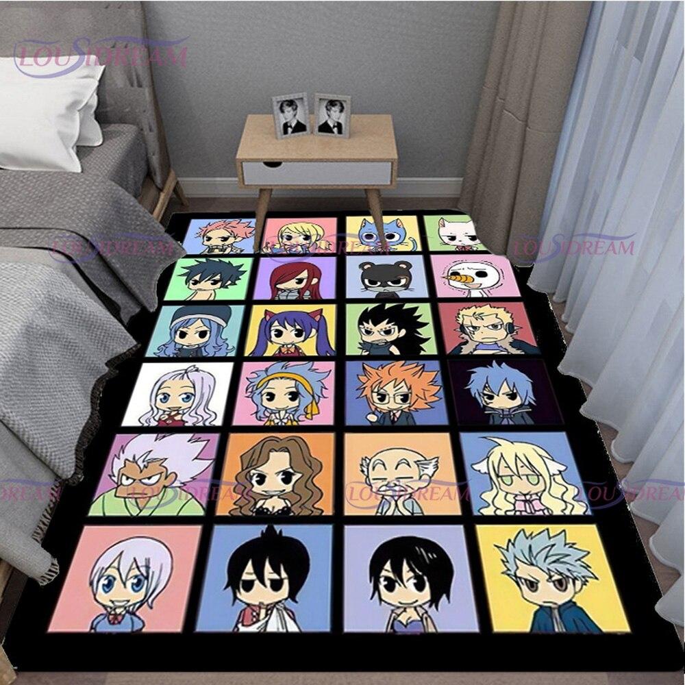 3D Printed Fairy Tail Carpet Rugs for Livingroom Anime Area Rug Bedroom Home Decoration Doormat Rugs Floor Mat Birthday Gift