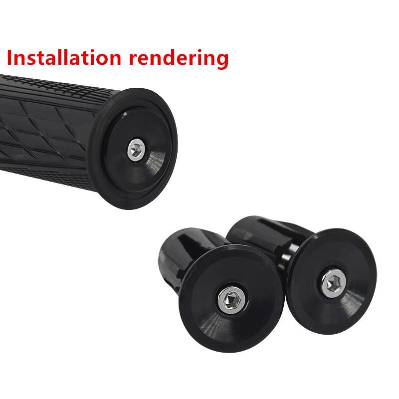 1 Pair Bike Handlebar End Plugs Aluminum Alloy Mountain Road Bicycle Handlebar End Cap Bike Multi-color Lock Handle Cover
