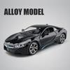 1/24 BMW I8 Supercar Модель автомобиля из сплава Литые металлические игрушечные транспортные средства Звук Свет Моделирование Коллекционные предметы Хобби Детские игрушки Подарки