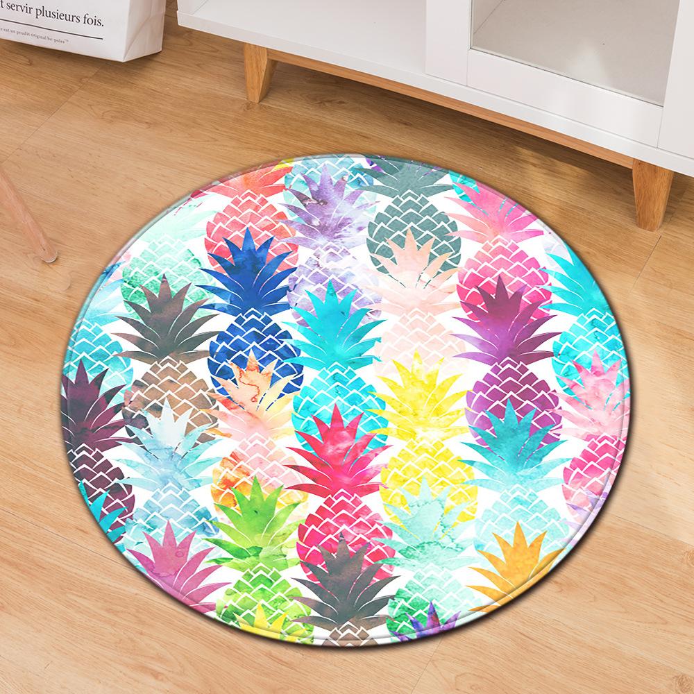 Коврик для гостиной, коврик для компьютерного стула, круглый противоскользящий современный креативный ковер с принтом пчелиных часов, детский ковер для спальни