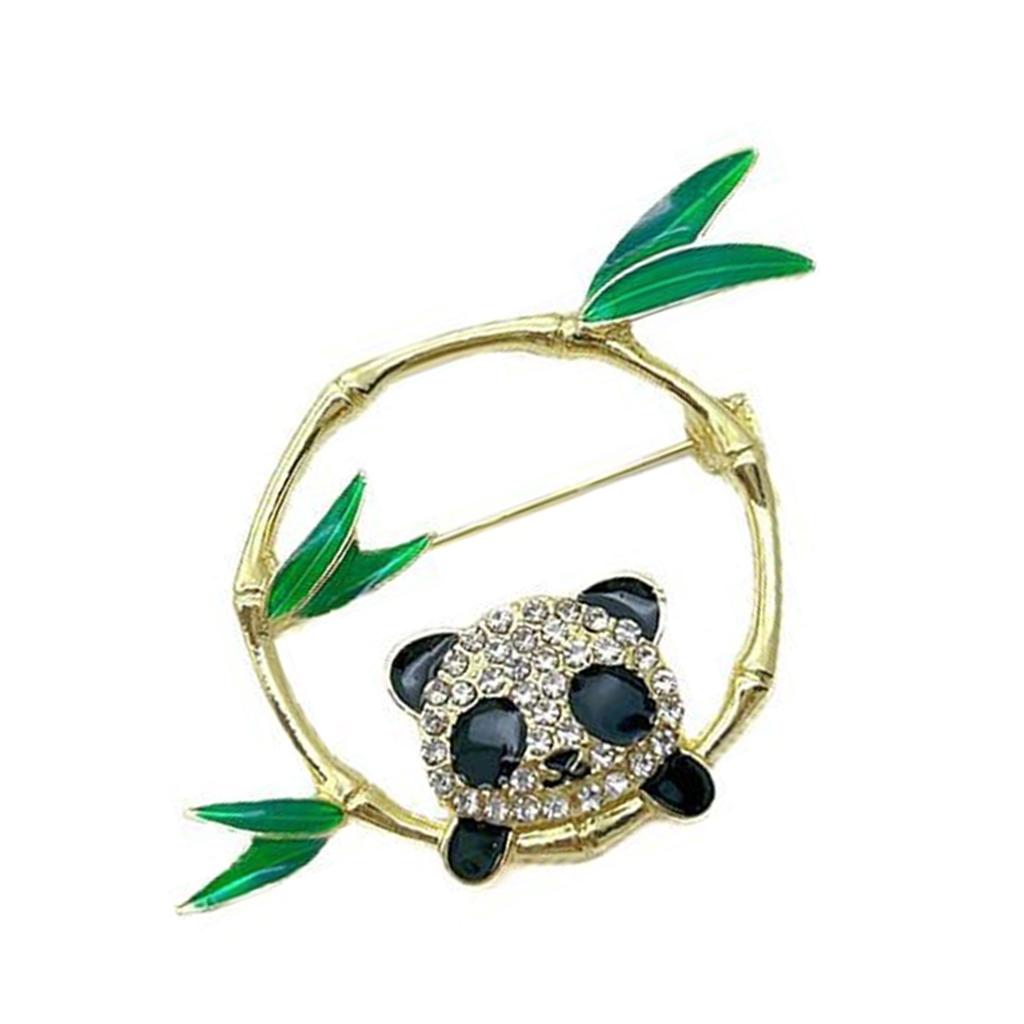 Multipurpose Panda Bamboo Pin Crafted from Practical Alloy Materials Accessory for Daily Wear and Special Occasions