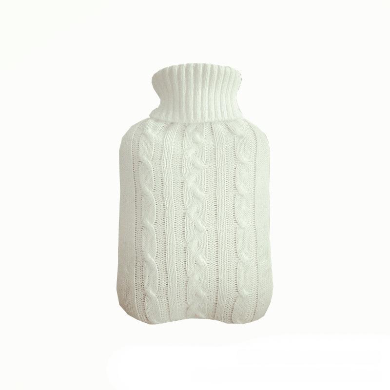 Winter 2000ml Hot Water Bottle with Knitted Flannel Cover - Convenient Hand Warmer Bag