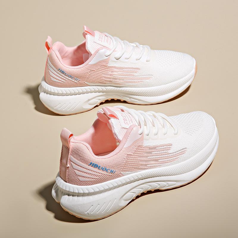 Летающая обувь весна новая спортивная обувь женская сетчатая дышащая студенческая повседневная обувь плоская для бега