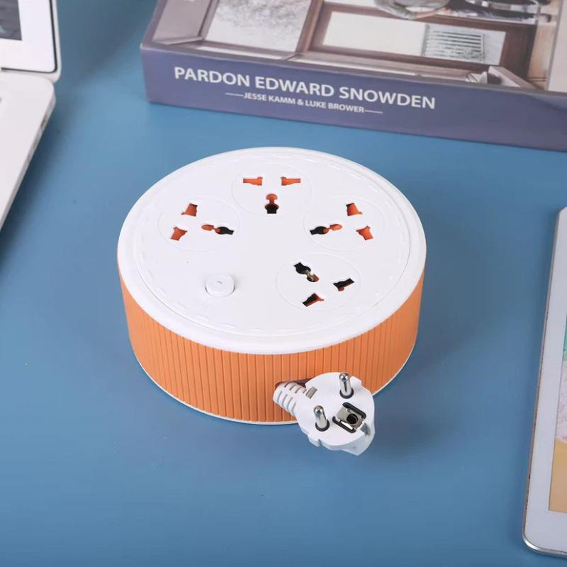 Universal Socket Power Strip – Portable Extension Cord with 2-Meter Cable, EU Plug