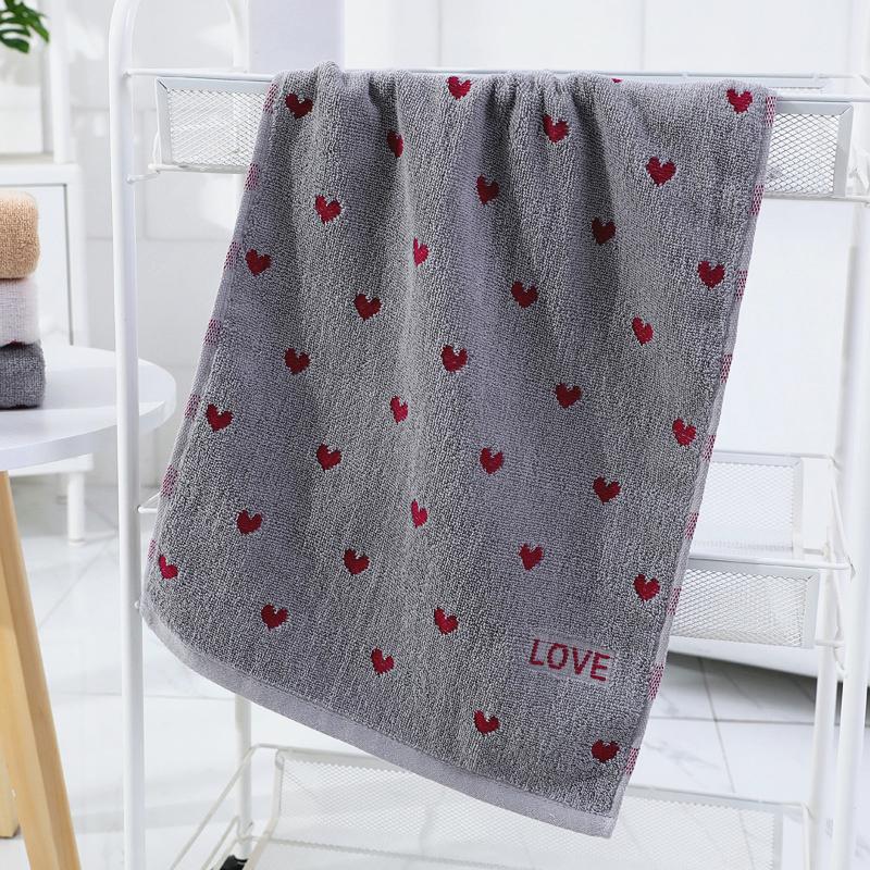 Хлопковое полотенце для ванной комнаты Love, толстое впитывающее мытье лица, полотенца для рук и тела, кухонная бытовая ткань для чистки 34x75 см