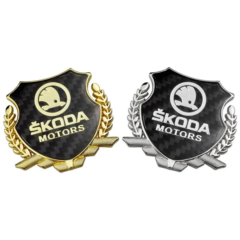 1pc Car Sticker Side Badge for Skoda Yeti Karoq Felicia Roomster Octivia 2 A5 Rapid Kodiaq Superb Fabia 1 Kamiq Exterior Emblem AA222