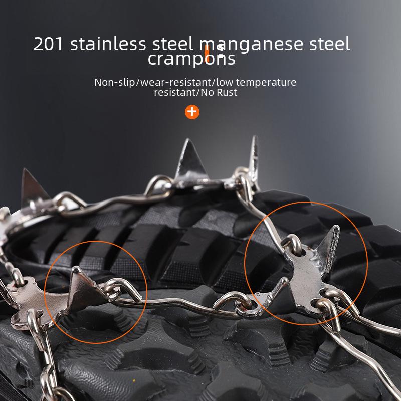 10-зубчатые противоскользящие кошки из нержавеющей стали для снега и льда - шипы для альпинистской обуви на открытом воздухе