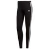Adidas Колготки с тремя полосками Adicolor, женские черные леггинсы