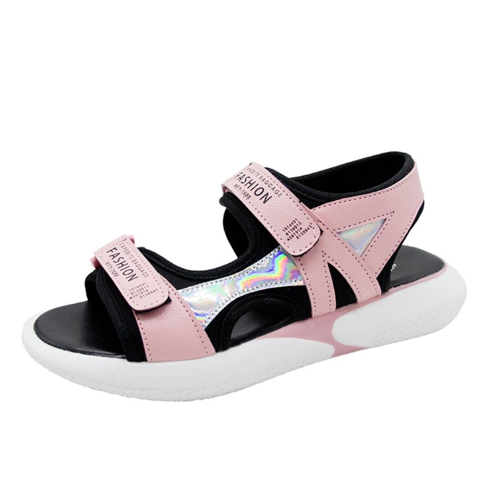 Мода 2025 Лето Новые Сандалии Женские Большие 41 42 Толстая Подошва Ученица Средней Школы Маленький 34 Супер Горячие Спортивные Сандалии