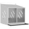 Chicken Nest Box with 2 Compartments Galvanized Silver Metal
