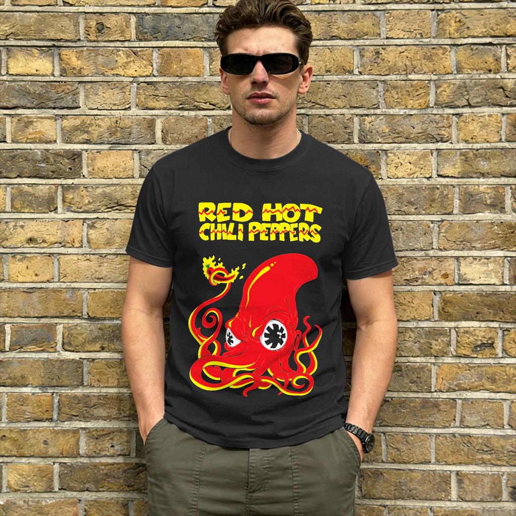 Red Hot Chili Pepper T Shirts For Unisex Cotton Vintage Tshirt Crewneck Tees Short Sleeve Tops Plus Size