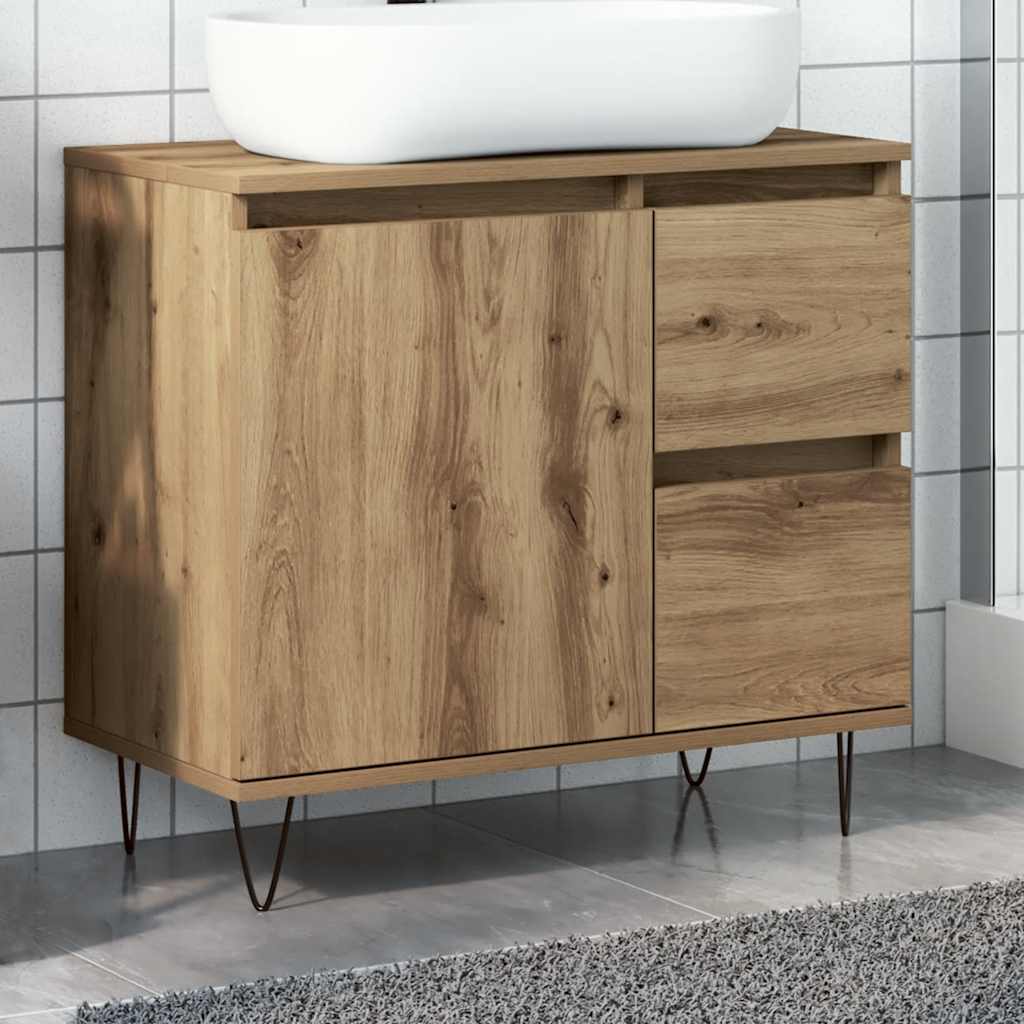 Artisan Oak Washbasin Cabinet 65 x 33 x 60 cm Particleboard