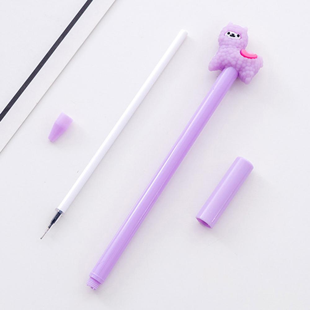 1 шт. гелевые ручки корейские мультяшные креативные гелевые ручки из альпаки для студентов, канцелярские принадлежности, черная ручка для подписи