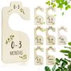 Wooden Baby Closet Divider Card Hanger Milestone Chip
