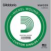 D'Addario Daddario Струны для электрогитары Розовые Никелевые .039 NW039 Набор из 5 шт. [Оригинальные, для внутреннего рынка]