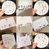 Korean Heart Butterfly Earrings for Women Crystal Star Piercing Earring Set Fashion Accessories Jewelry